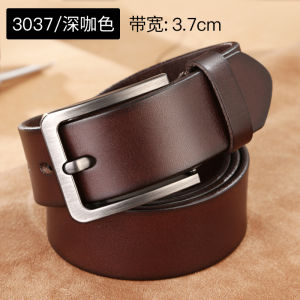 Genuine Leather Belt for Men Casual Jeans Buckle Youth Trendy Belt Leather Waist Belt Mens Alloy Buckle Belt for All Ages