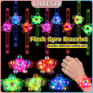 Light Flash Bracelet Toys Rotating Gyro Watch Kids Gift
