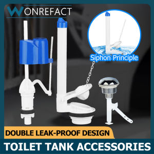 Universal Toilet Water Tank Replacement Kit & Double Flush Drain Valve