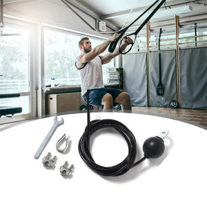 250cm Tali Katrol Pulley Connecting Wire Pulling Kabel Sling Gym Tali Sling For Home Gym Tali Sling Home Fitness Panjang