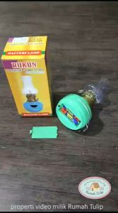 Lampu Teplok Baterai 1 LED Super Terang Lampu Ublik Emergency Cahaya Putih