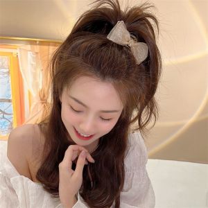 Kẹp Tóc Cài Tóc Nơ Nhũ Đính Ngọc Cực Sang Xịn