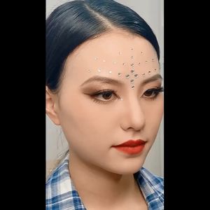 Golden สติ๊กเกอร์แต่งหน้า 7 สไตล์ นำกลับมาใช้ซ้ำได้ เหมาะสำหรับงานปาร์ตี้วันหยุด DIY Make up sticker