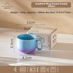 MODERN SWEETHOME | Breakfast Mug with Lid and Spoon Large Capacity Ceramic Mug