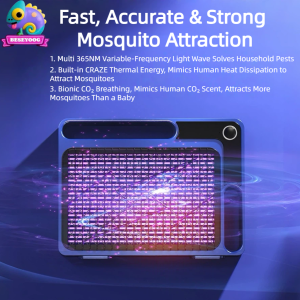 BESEYOOG Model XQN-818 Mosquito Killer Electric  CO2 Trapping USB Charging Silent Wall-mounted Indoor Outdoor