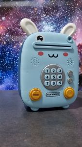 Mainan Celengan Anak Piggy Beruang Bear Brankas Bersuara Fingerprint Sensor Interaktif