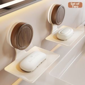 WUBUWEI | Wall Mounted Drill-Free Water Draining Bath Soap Dish