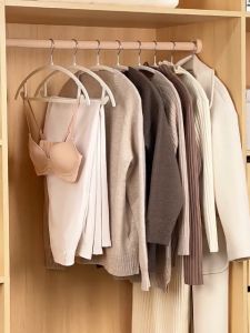 50PCS Velvet Hangers  Arc Design Non-Slip Thickened Shoulder Wardrobe Organizer