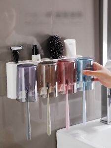 Giá cắm bàn chải dán tường kèm cốc cao cấp Ecoco - ECOCO 19242526