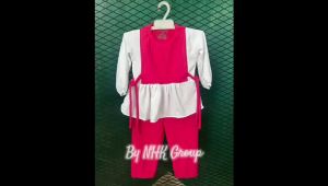 Setelan Tunik Anak Perempuan Buat Usia 1-10 Tahun Model Lengan Panjang