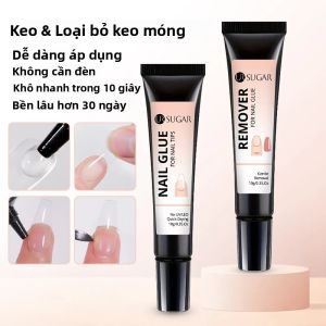 Keo Dán Móng UR SUGAR 10g Độ Bám Dính Lâu Dài Không Cần Đèn Dụng Cụ Tẩy Keo Móng Tự Làm Kèm Dụng Cụ Hòa Tan Móng