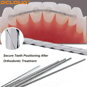 10Pcs/Pack Dental Orthodontic Lingual Retainer Wire Stainless Steel Flat Twist Wires Straight Dentist Materials Ortho Bracket