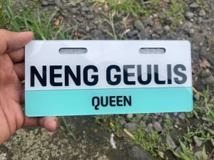 Plat Sepeda Listrik Custome dengan Baud // Bingkai Plat Lesen