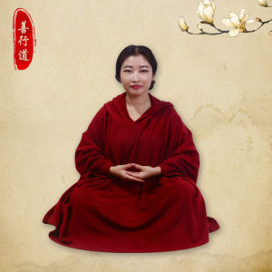 Spring and Autumn Polar Fleece Mid Length Long Length Lay Buddhist Clothes Cloak for Meditation Meditation Cloak Monks Clothes Monk Costume Zen Clothes Men and Women Same Style