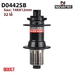GOLDIX | Đùm Xe Đạp Leo Núi NOVATEC D041SB D042SB 6 Lỗ Phanh Đĩa Tương Thích Freehub HG 8-12 Tốc Độ Trước Sau Dành Cho MTB Tùy Chọn 28/32/36 Lỗ