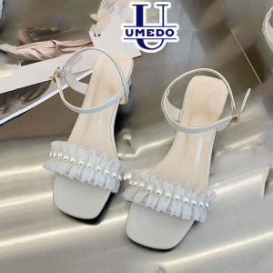 Giày xăng đan nữ chuỗi ngọc siêu xinh UMEDO cao 5cm - TT368