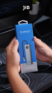 USB-C HUB (ยูเอสบีซีฮับ) ORICO TYPE-C 9-IN-1 5Gbps MULTIFUNCTION DOCKING STATION (GRAY)