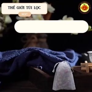 Combo 100 Túi Lọc Trà Sạch Không Hóa Thạch Có Dây Rút - Vải Kháng Bụi An Toàn Thực Phẩm