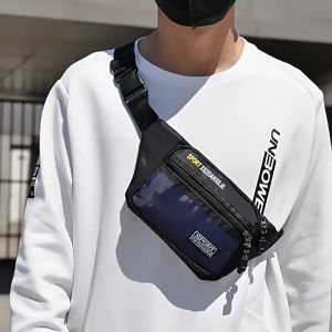 Mens Waist Bag Multifunctional Sports Fitness Running Crossbody Chest Bag Fashion Work Belt Bag