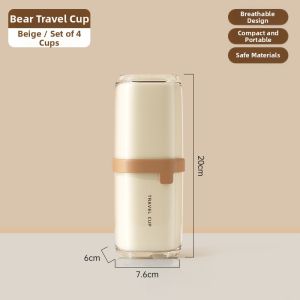 Travel Portable Breathable Multifunctional Large Capacity Toothbrush Holder Cup