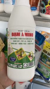 Phân bón lá: ĐẠM AMINO - Dinh dưỡng cho cây trồng phát triển toàn diện: xanh cây tốt lá dưỡng trái phát rễ... - chai 1 lít đậm đặc