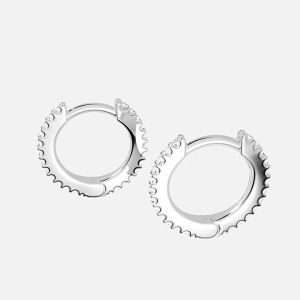 White Birthday Gift Promesse Hoop Earrings