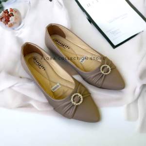 Flatshoes Kerja Lolisa Sepatu Balet Sol Karet Empuk Flora B18