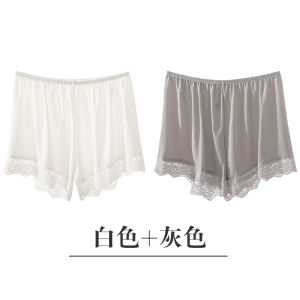 กางเกงขาสั้นผ้าไหมน้ำแข็งหลวมๆ สำหรับผู้หญิง กางเกงขายาวเอวกลาง ผ้าไนลอน ทรงสามส่วน ทรงหลวมๆ สำหรับฤดูร้อน