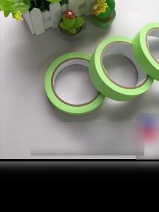 Green Residue Free Masking Tape - Heat-Resistant Paint Booth Wall Painting Masking Tape for Home Indoor and Outdoor Use