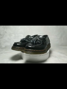 Falimottype)Size 41-45 Mens Black Business Formal Shoes Retro School Student Leather Shoes Casual Loafers