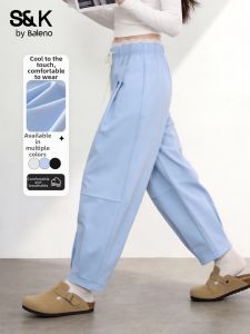 BALENO | Cool Feeling Blue Wide Leg Capris for Small Women