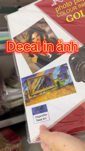 GIẤY IN DECAL 135GSM A4 - NTS ( XẤP 50 TỜ)