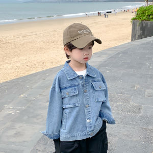Boys Spring Autumn Thin Denim Jacket Korean Style Long Sleeve Casual Outerwear for Kids Toddler Boys Clothes Baby Outfits