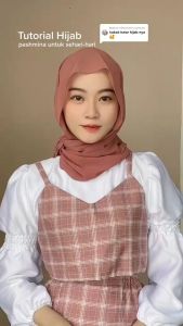 Pashmina Ceruty Babydoll 180x75 cm Jahit Tepi / Jilbab Pasmina 180x75 Warna HITS TERBARU