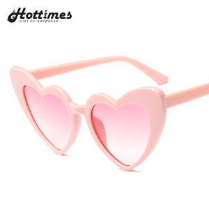 Heart-Shaped Sunglasses for Women | Original Korean Style UV Protection Shades with Case for Summer & Beach