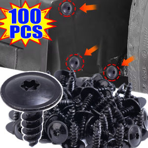 ฝาปิดเครื่องยนต์ตะปูเกลียวแบบขันเองรถยนต์อเนกประสงค์100ชิ้นโป่งล้อกันกระเด็นเหมาะสำหรับโฟล์คสวาเกน B5ออดี้ Q5 N90974701