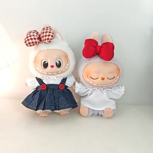Ropa Labubu Doll Clothes Outfit Accessories Strap skirt set For 15/17cm Labubu Plush Dolls Clothing Girl Dress Up Toys