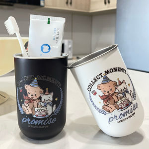 Simple Mouthwash Cup Washing Cup For Home High-End Toothbrush Cup Portable Student Dormitory Stainless Steel Cup Suit Couple