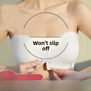 Wireless Bra Womens Seamless Underwear Front Buckle Anti-slip Strap Small Chest Looks Big Anti-sagging Tube Top Bra Vest