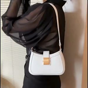 กระเป๋าสำหรับผู้หญิง 4色เเบบธรรมดา-ลายหนัง สะพายข้างทรงพอชผิวเสือผ้ายนตรง สไตส์คู่ด้วยคู่ด้วย กระเป๋าที่มีความงาม คุณค่าให้คุณ