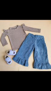 Celana Cutbray Corduroy Anak Perempuan Model Ruffle Usia 1-12 Tahun Deima Kids Fashion