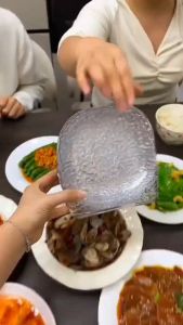 Light Luxury Plastic Household Bone Spitting Table Garbage Bone Plate Small Dish Plate with Fruit Snacks Dried Fruit Snack Plate