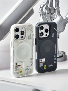 WAKCAS Mechanical Style Frosted Anti-fall Phone Case for  15Promax Magnetic Attraction Unique Design Phone Cover