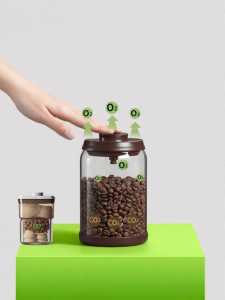 Ankou | One-way Venting High-borosilicate Glass Coffee Bean/ Powder Seal Canister