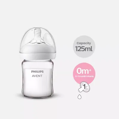 Avent Newborn Baby Bottle SCF678 125ml/160ml Baby Glass Bottles Newborn Feeding Supplies BPA Free Wide Caliber