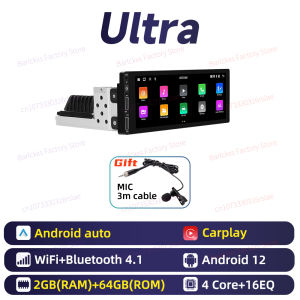For Suzuki Wagon R+ 2001-2006 6.86" Screen CarPlay Android Car Stereo 1 Din Head Unit Radio Autoradio GPS Navigation Multimedia