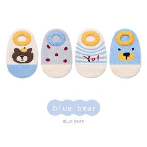 4 pairs of cartoon animal letter love pattern floor socks for boys girls infants and young children boat socks anti slip we