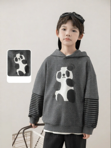 Hoodie Boys 2 Pieces Look Sweater Panda Print
