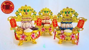 Tháp tỏi ông Địa ngọc thực vàng vô đầy nhà sang trọng - TỎI CÁT TƯỜNG