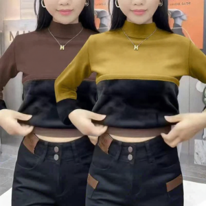 Lieoyuarn | Warm Thickened Turtleneck Slimming Blouse